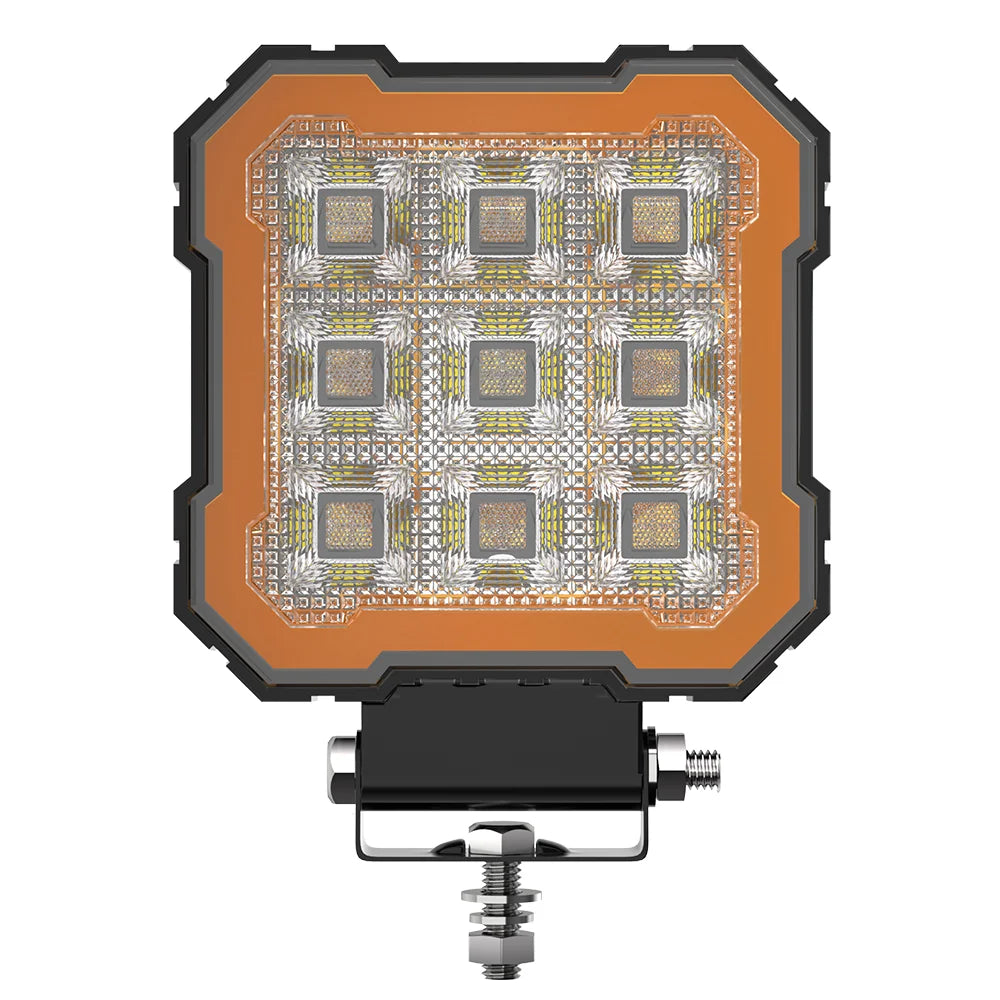 4 Inch Black Knight Square Floodlight 9-36V Car Work Light For Jeep Truck Boat Tractor ATV Offroad 4X4 Barra LED Headlig