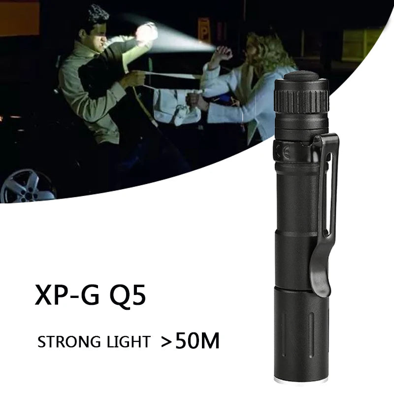 Mini LED Flashlight ZOOM 7W XPE 100LM Waterproof Torch LED Zoomable Lanterna AAA Battery Led for Camping Emergency LED Bulbs