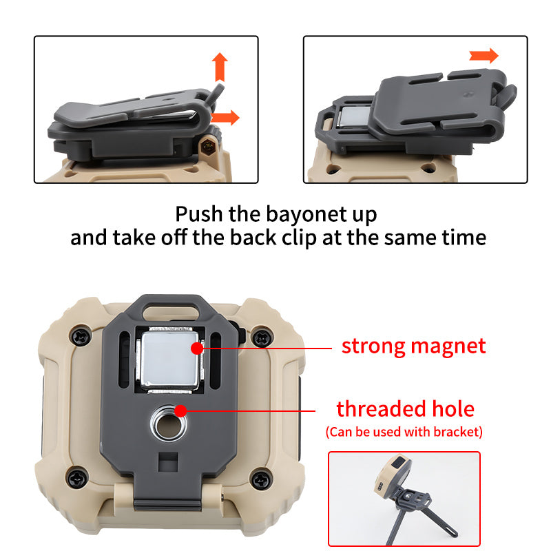 COB Rechargeable Headlamp with Clip Waterproof Head Light for Camping Hiking Hunting Adjustable Color HeadLamps WK08