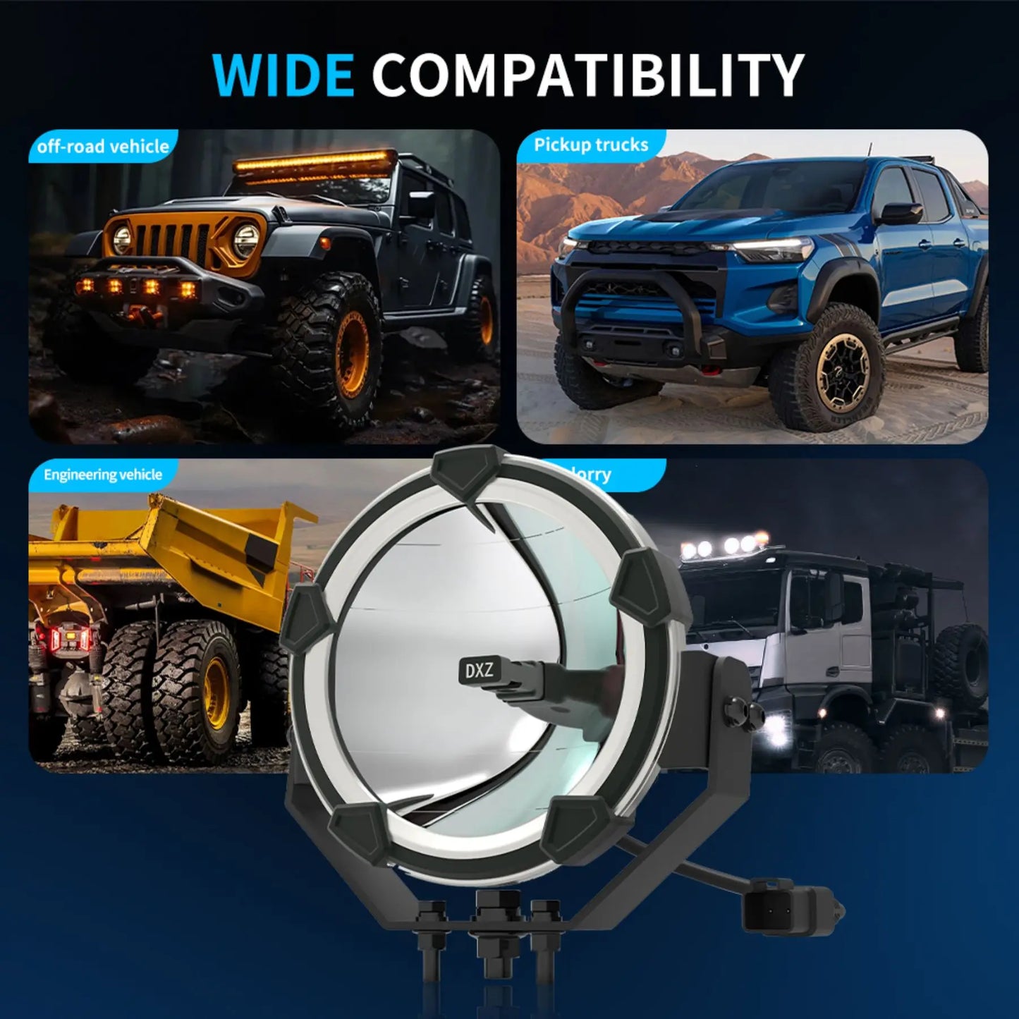 6 Inch Round LED Work Light Bar High Power Spotlight Driving Fog Lamp For Car SUV ATV Tractor Motorcycle LED Headlight Lights
