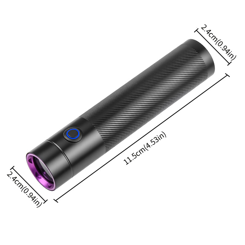 Purple Light Identification Special Ultraviolet Flashlight 365nm Jadeite Banknote Inspection Pen Fluorescent UV Light