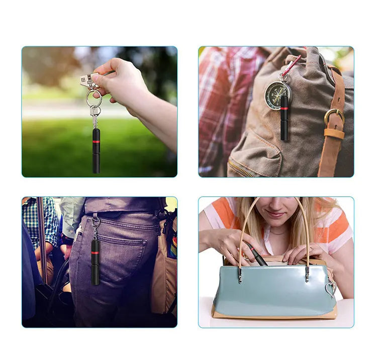 8000LM Portable Pen Light Keychain Mini Flashlight Pocket LED Torch Pen Clip LED Flashlight Hand Light Use AAA Battery