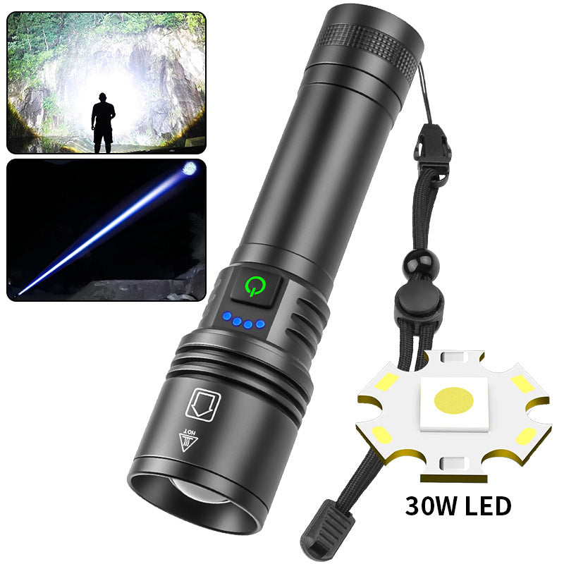 Powerful Tactical Torch High Power LED Flashlight USB Rechargeable Strong Light Lantern Waterproof Long Range Lamp Outdoor