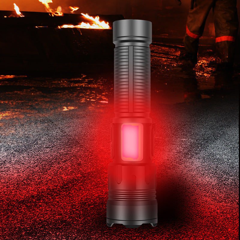 Flashlight Telescopic Zoom Aluminum Alloy + ABS Material Powered By 26650 Battery Usb Rechargeable Camping Lamp
