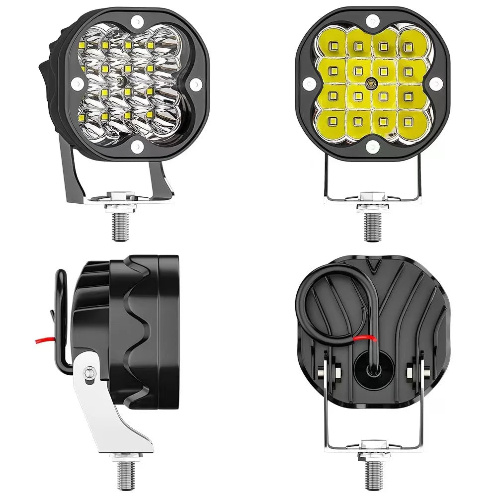 3 Inch Square Combo 12v-24V 48w 4x4 Led Work Light Offroad Spotlight For Car Truck Tractor Motorcycle Boat