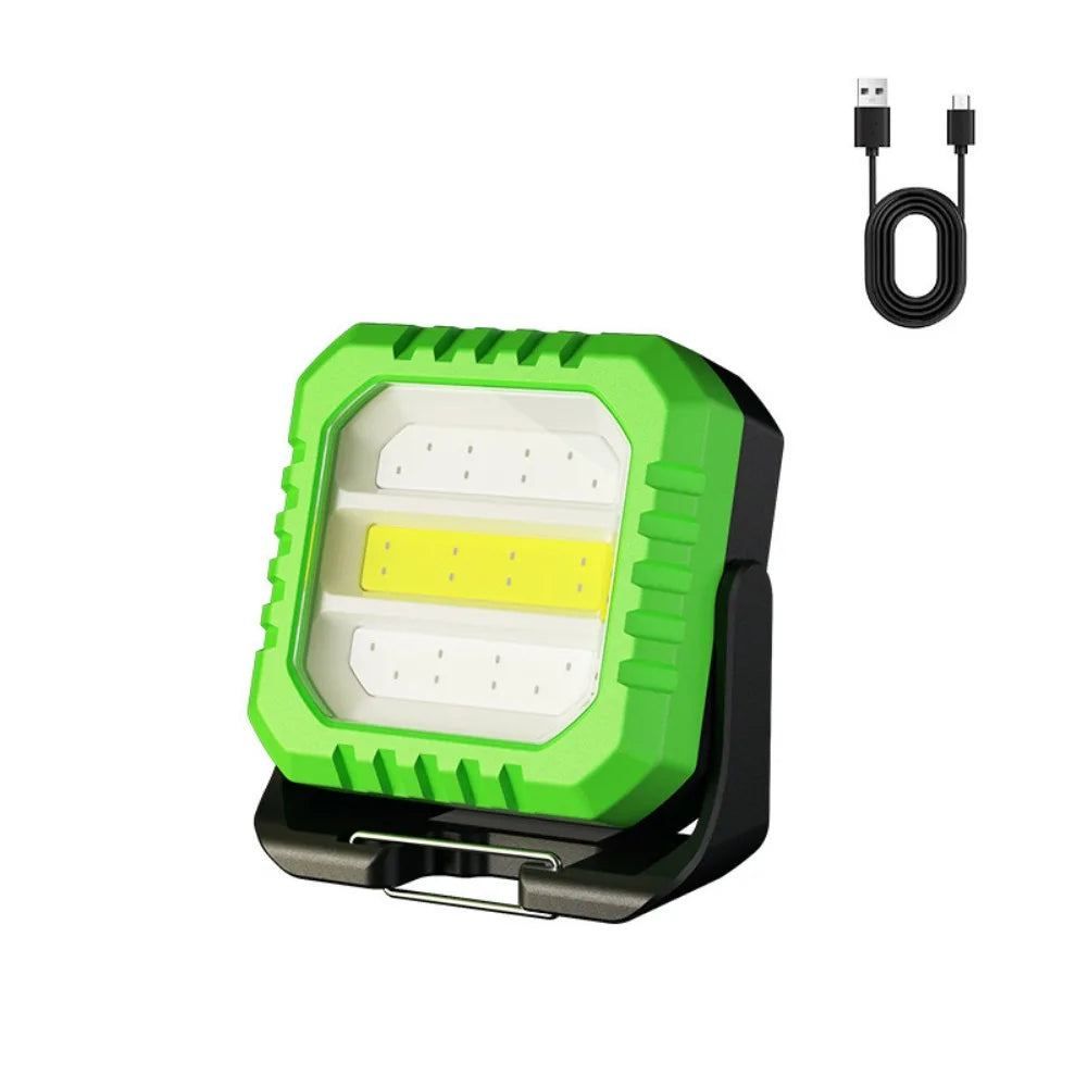 With Hook Mini Keychain Flashlight Strong Magnetic Adsorption Battery Level Display Floodlight Adjustable Bracket Waterproof