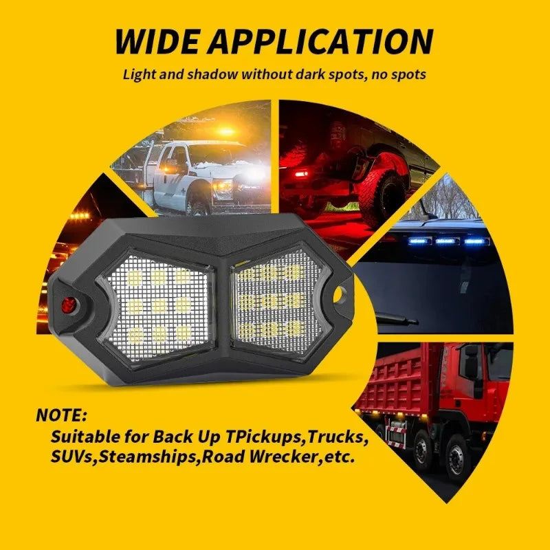 12V 24V Universal Car LED Chassis Light Vehicle Atmosphere Modified Warning Signal Waterproof Flash Truck LED Side Marker Light