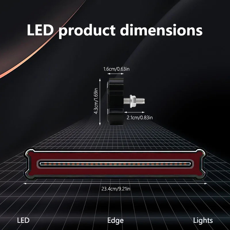 New Bright Led Truck Trailer Brake Lamp Red Stable Breakdown Emergency Warning Light For Truck