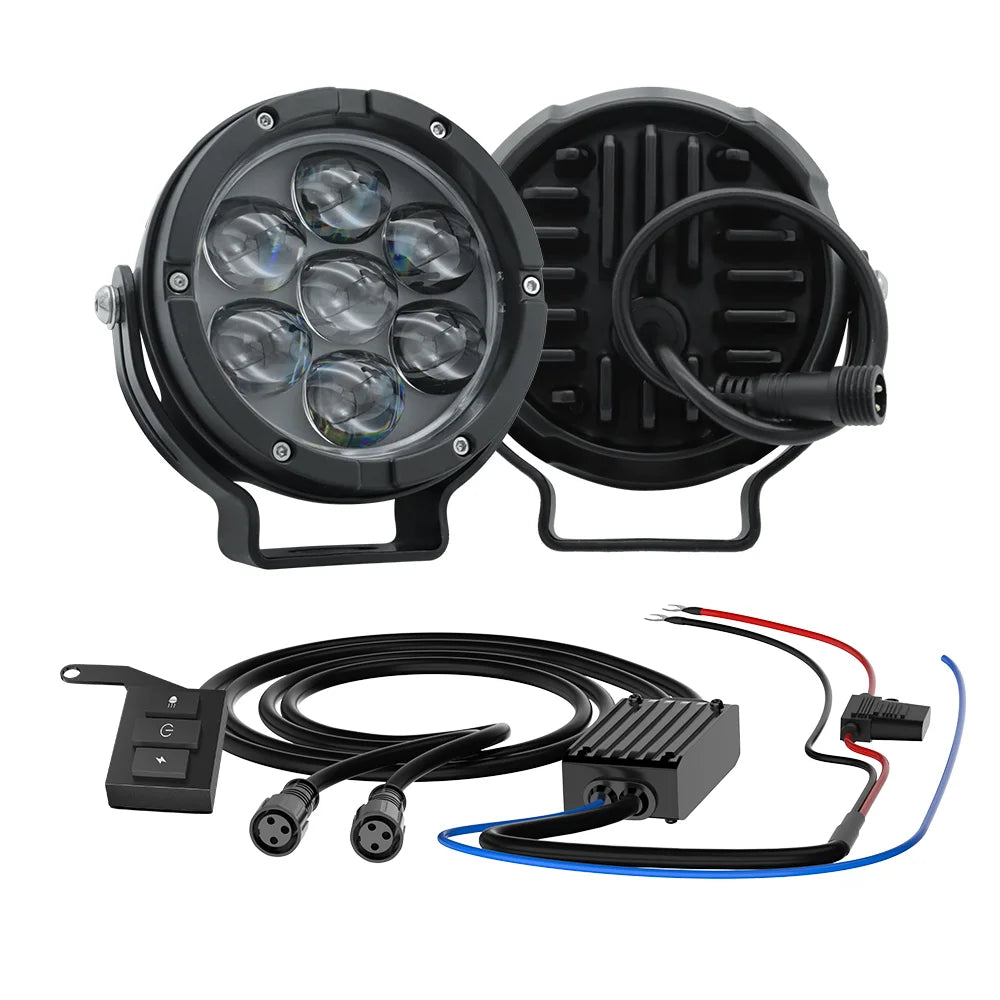 4.5 Inch LED White/Yellow Work Headlight Fog Light For Motorcycle Offroad Truck BUS ATV UTV 10-80V DC Super Bright Lamp