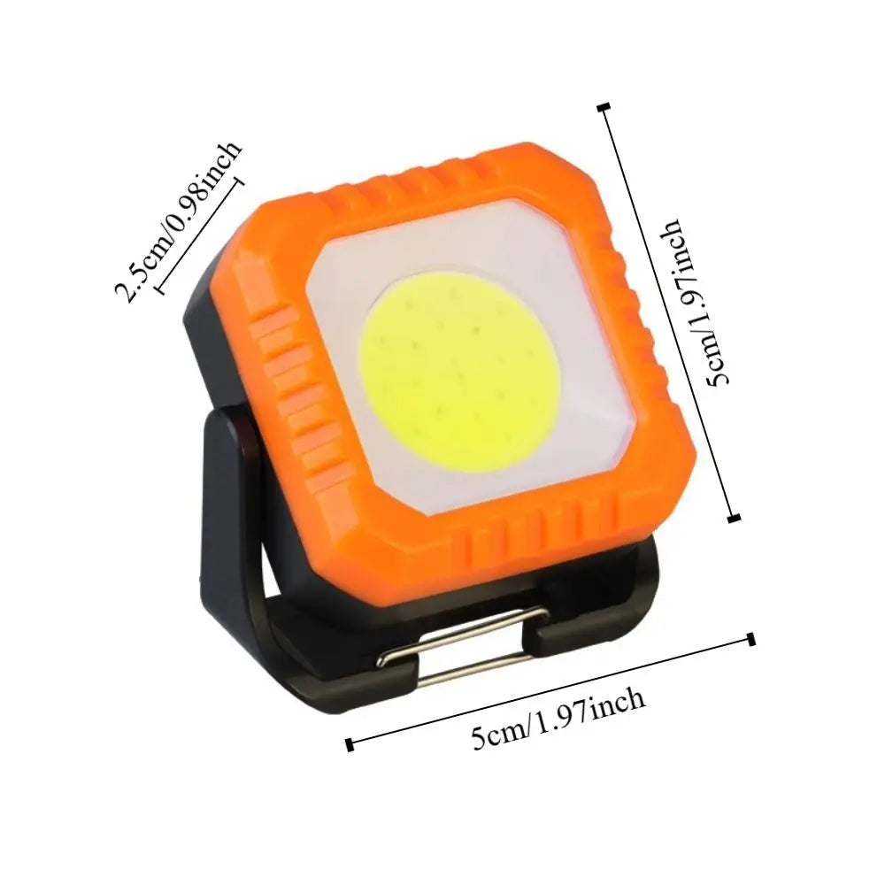 With Hook Mini Keychain Flashlight Strong Magnetic Adsorption Battery Level Display Floodlight Adjustable Bracket Waterproof