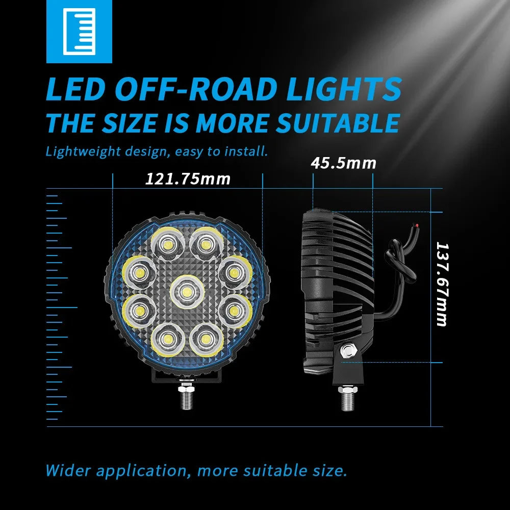 New car LED working light high-power Corey focus off-road vehicle spotlights auxiliary lights