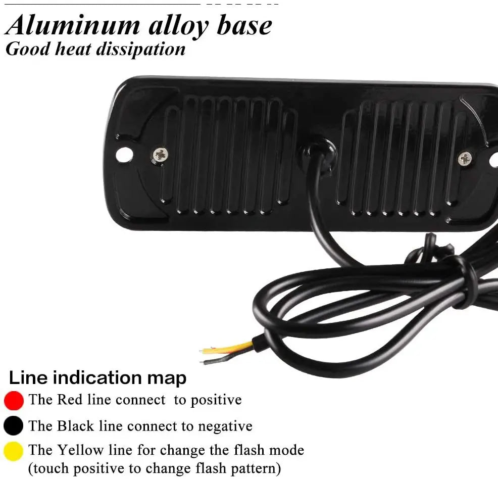 12LED Car Warning Light Emergency Side Lamp Strobe Light Waterproof Signal Lamp for Car Truck
