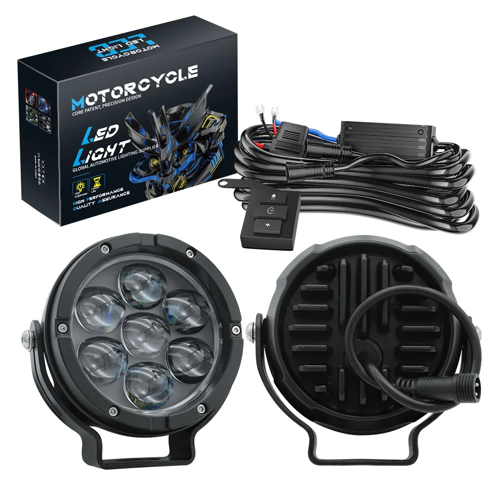 4.5 Inch LED White/Yellow Work Headlight Fog Light For Motorcycle Offroad Truck BUS ATV UTV 10-80V DC Super Bright Lamp