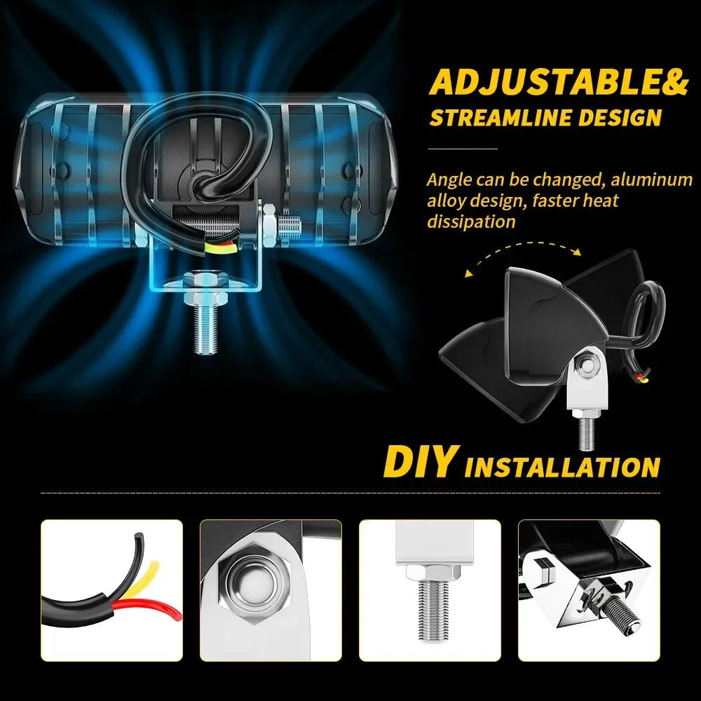 3.5InchLED Light Bar Waterproof LED Work Light Floodlight/spotlight For Suv Boat 4X4 Jeep JK 4Wd Truck Auto Lighting System