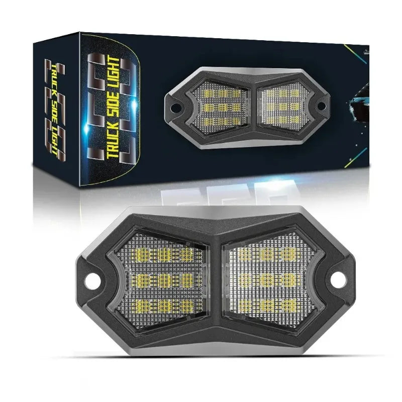 12V 24V Universal Car LED Chassis Light Vehicle Atmosphere Modified Warning Signal Waterproof Flash Truck LED Side Marker Light