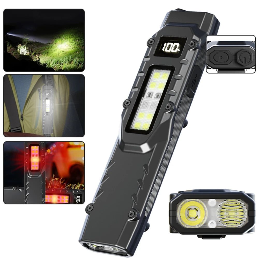 LED Super Bright Flashlight USB Charging Portable Pocket Flashlight IPX44 Waterproof Outdoor Emergency Light for Outdoor Hiking