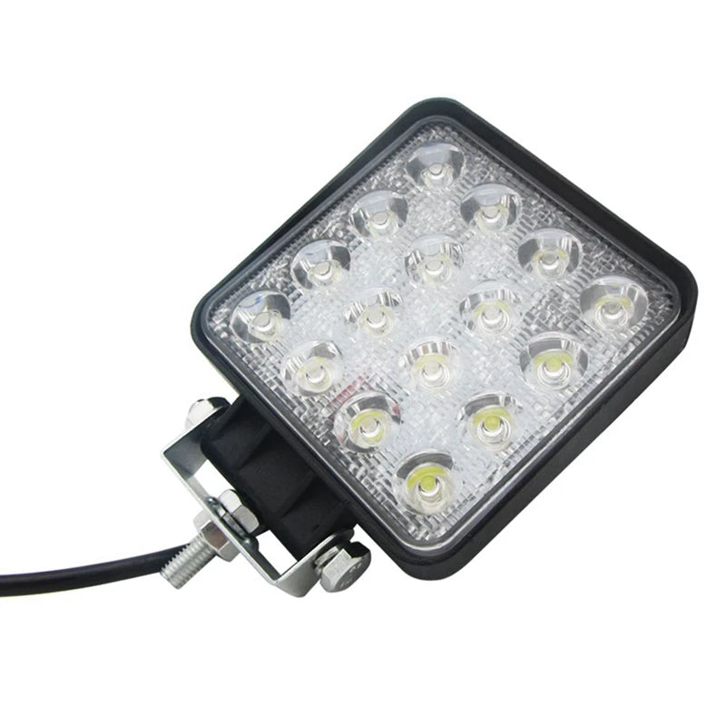 48W 6000K LED Spot Beam Square Work Lights Lamp Tractor SUV Truck 4WD 12V 24V