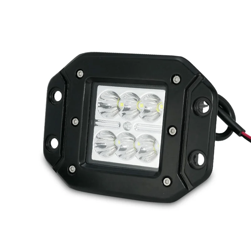 LED spotlights 6500K Flush Mount LED Work Light Bar for Car Truck Offroad Pods Driving Fog Light 9V 30V 1PC