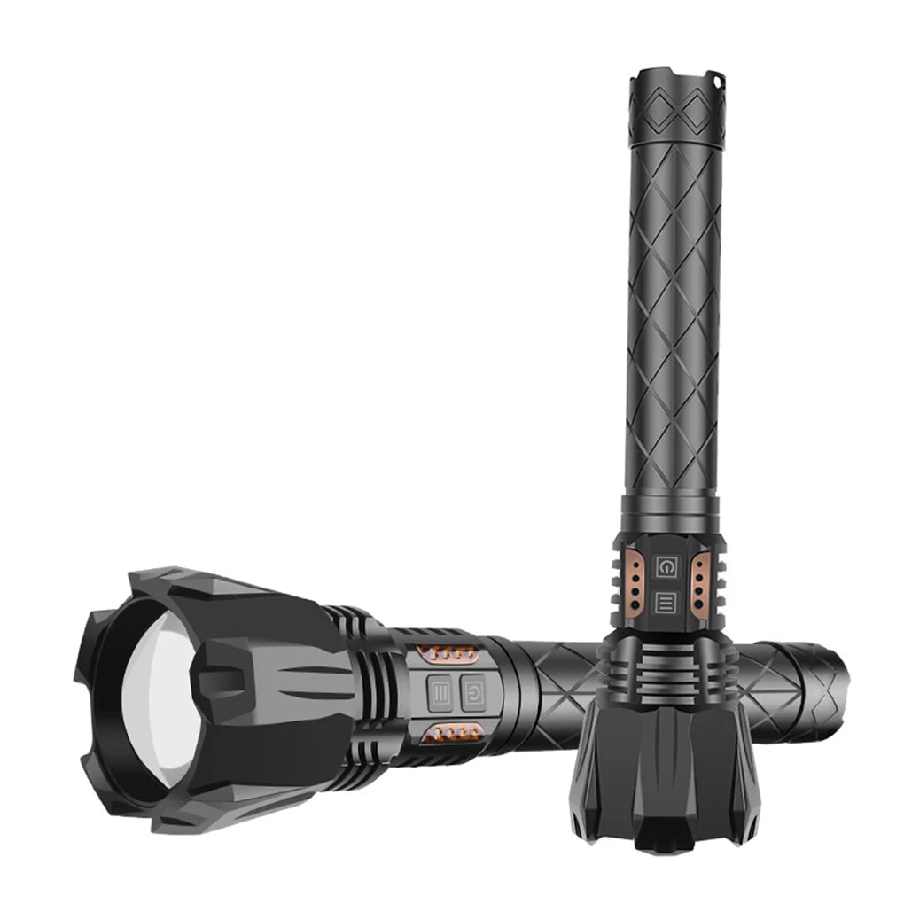 Flashlight Top Battery Lamp Work Modes Charging Portable Torch Lantern Powerful Bright Outdoor Multi-function Search