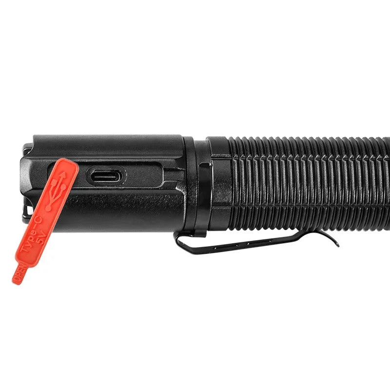 Linterna LED recargable para exteriores, resistente al agua, de alta potencia, para senderismo, camping y pesca