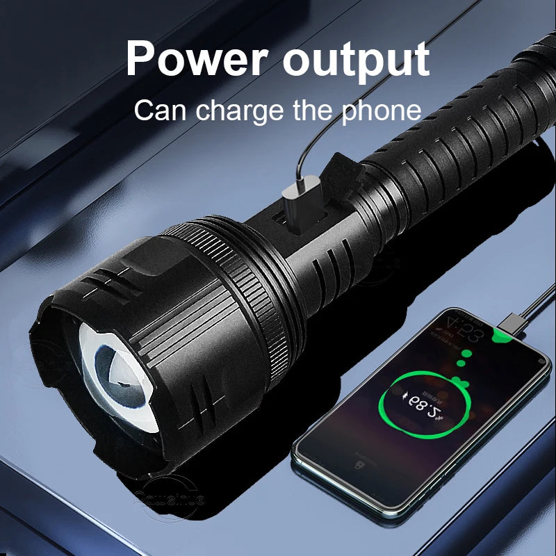 NEW XHP360 High Power Led Flashlight 18650 USB Rechargeable Powerful Tactical Flash Light Torch XHP50 Waterproof Camping Lantern