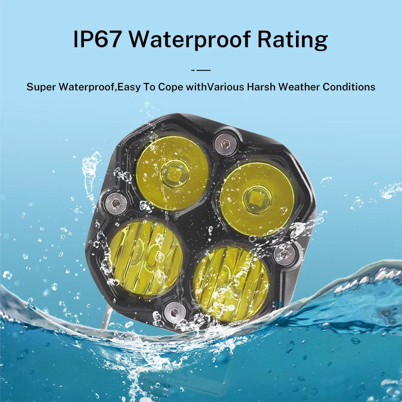Universal 3 Inch 40W LED Work Light Square Spot Flood Waterproof Driving Lamp Off Road Fog Lamp For Auto Pickup Truck 12V 24V