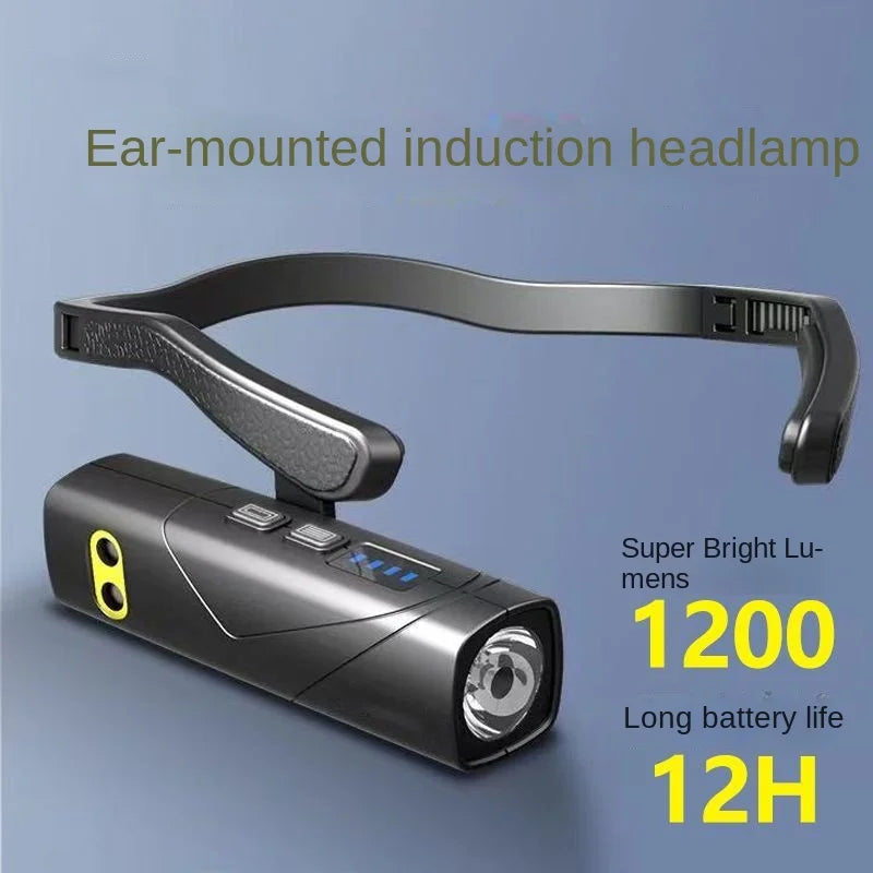 2025 New Headlight With Bright Light And Bright Outdoor Mountaineering Night Fishing Special Battery Life Extra Long Sensor Head