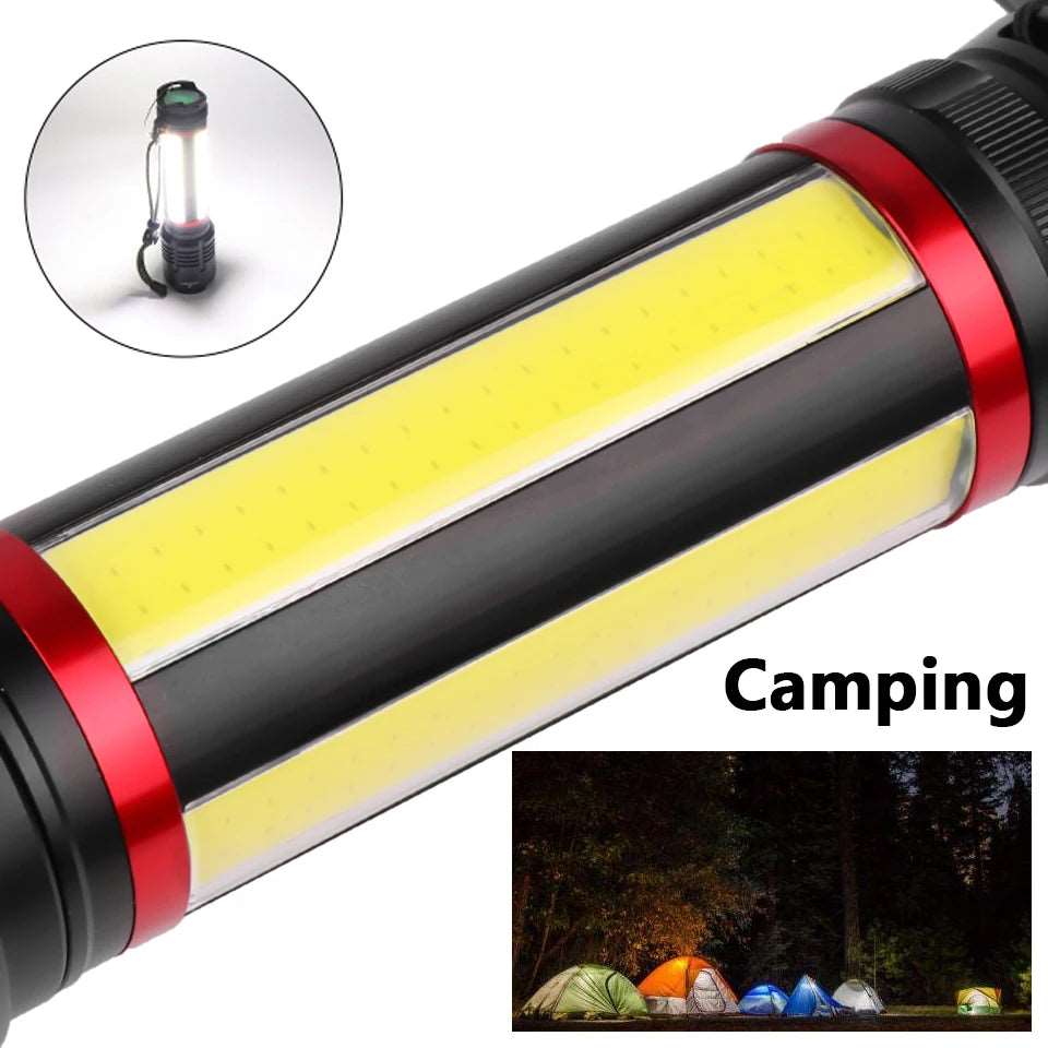 Led Flashlight XHP90 Built in Battery Camping Hiking Usb Charging Stretch Zoomable Powerful Rechargeable Powerbank Torch Lantern
