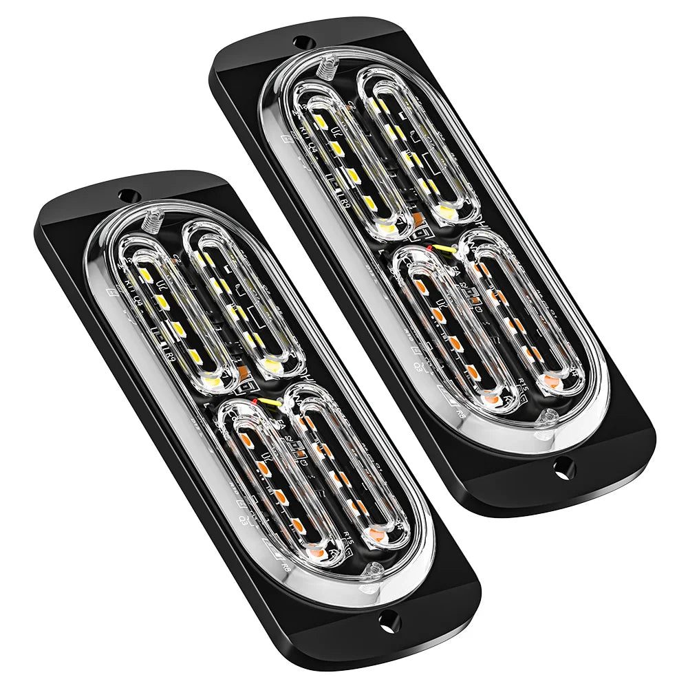 مصابيح تحذيرية LED 20 لسيارات الشرطة وشاحنات السيارات الجانبية ومصباح إشارة الطوارئ 12 فولت 24 فولت ضوء وامض كهرماني أبيض أحمر أزرق