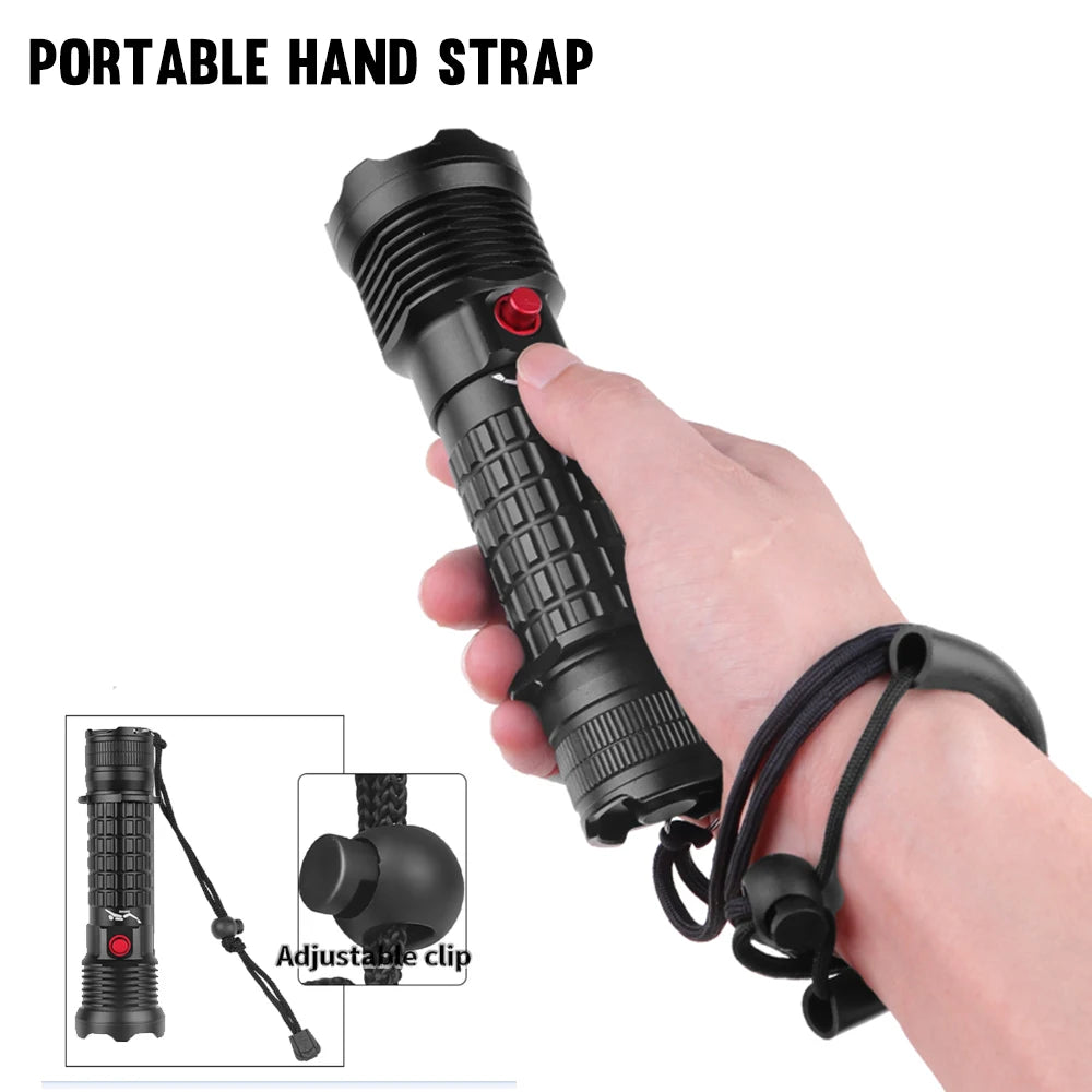 XHP70 LED 50M Underwater Diving Flashlight 1500LM 200M Range IPX8 Waterproof Scuba SOS Light Magnetic Switch Torch