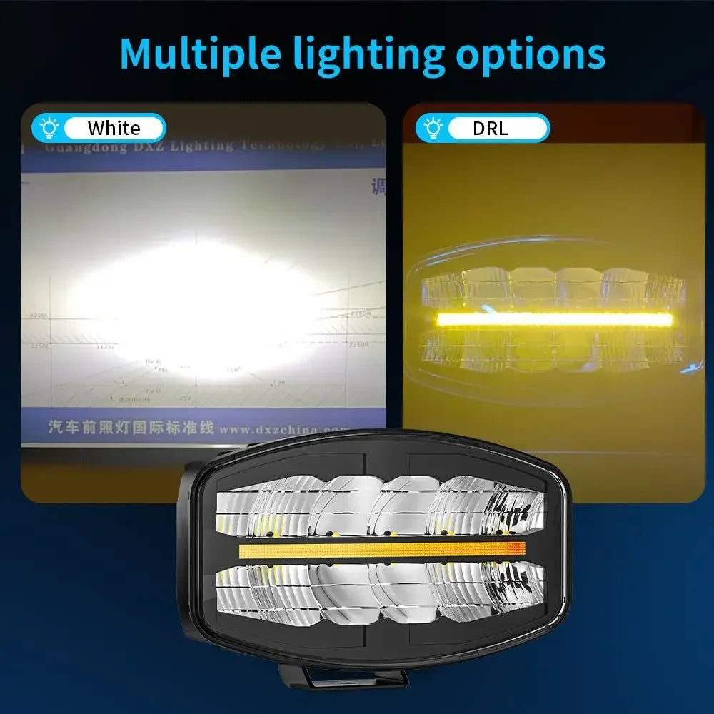 45W White and Yellow 10" Car Work Light European Truck Modified Searchlight Driving Light Headlight Auxiliary Light