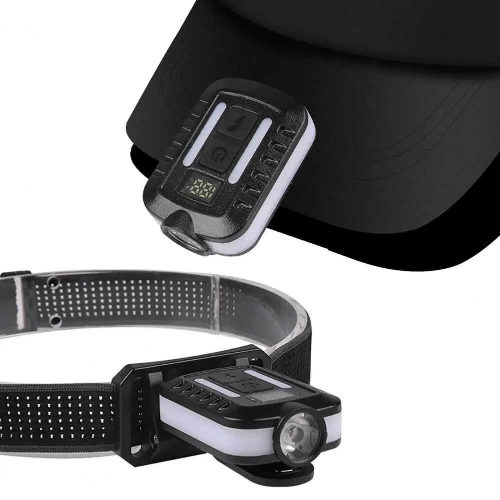 Clip-on Hat Light Ultralight Led Cap Light with Digital Power Display for Camping Super Bright Waterproof Clip-on Hat Lamp
