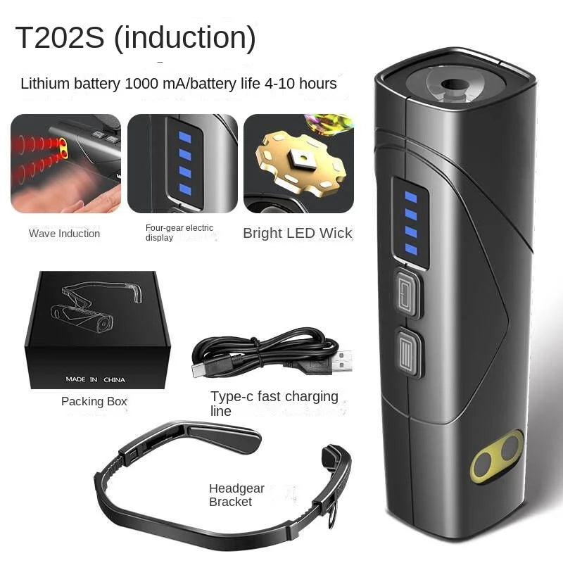 2025 New Headlight With Bright Light And Bright Outdoor Mountaineering Night Fishing Special Battery Life Extra Long Sensor Head