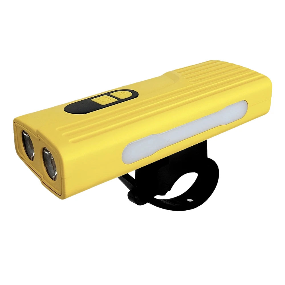 Bicycle Front Light with Colorful Warning Side Light Digital Display MTB Head Light Bottom Magnet Flashlight Cycling Accessories