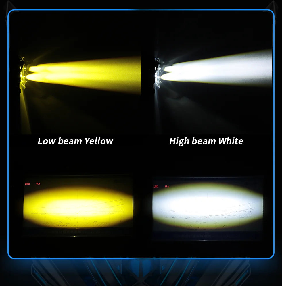 Motorcycle LED Light Headlight Motorcycle Fog Lights Led Auxiliary Driving Lamp Spotlight Dual Color farol Moto Fog Lamp