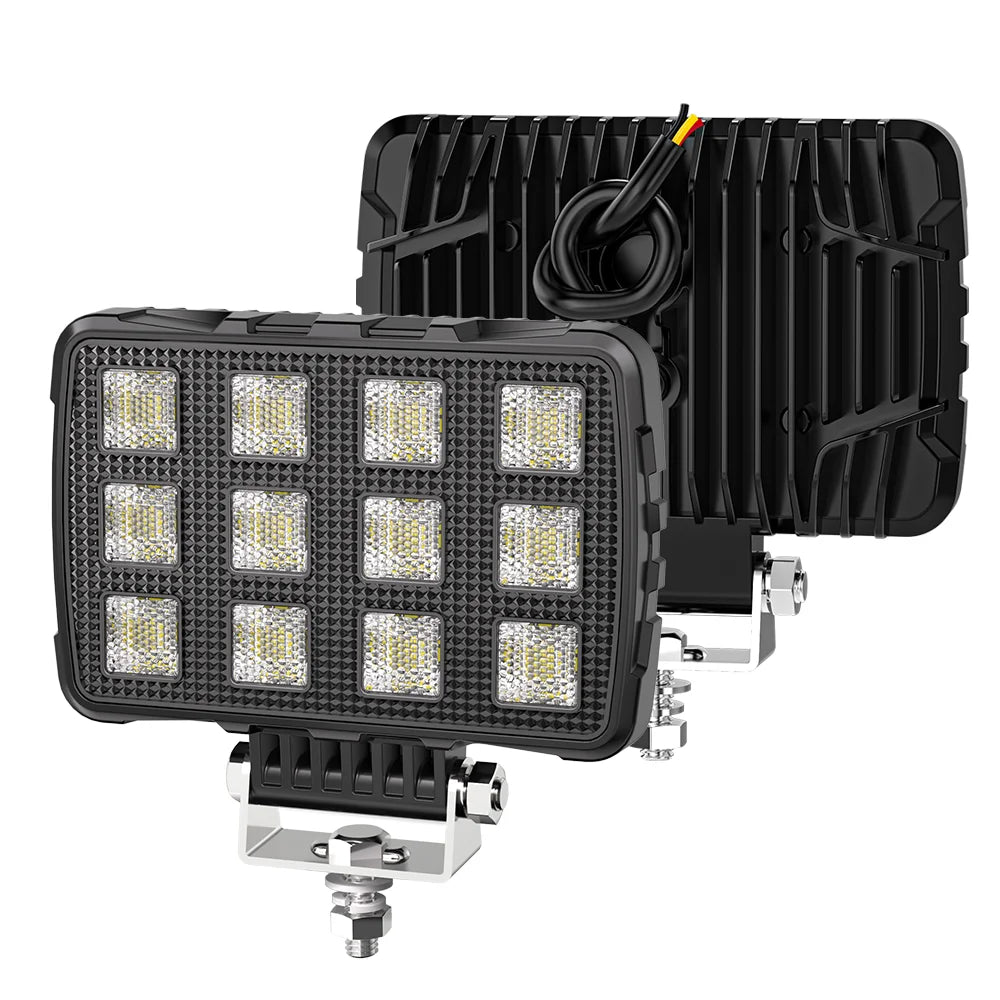 5.7 Inch Black Knight Rectangle Floodlight 9-32V Car Work Light For Jeep Truck Boat Tractor ATV Offroad 4X4 Barra LED Headlight