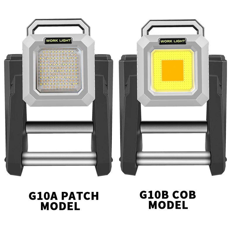 COB strong work light Flood Light Outdoor Portable LED Reflector Spotlight USB C Rechargeable Floodlight Construction Lamp