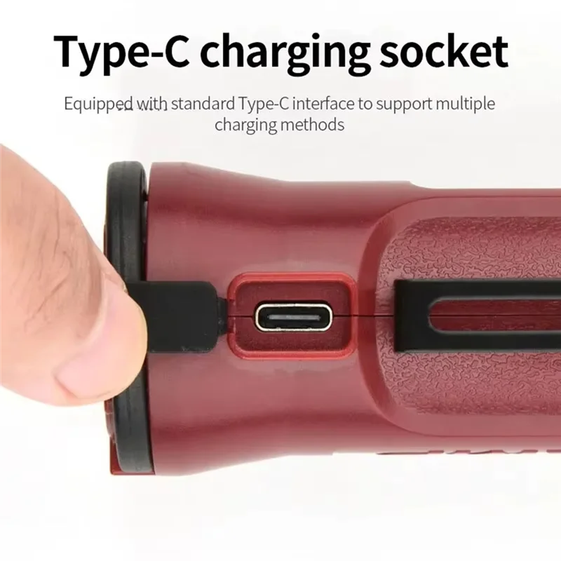 USB Rechargeable Foldable Work Light 180° Folding Flashlight With Hanging Hook For Camping Emergency Repair Spotlights