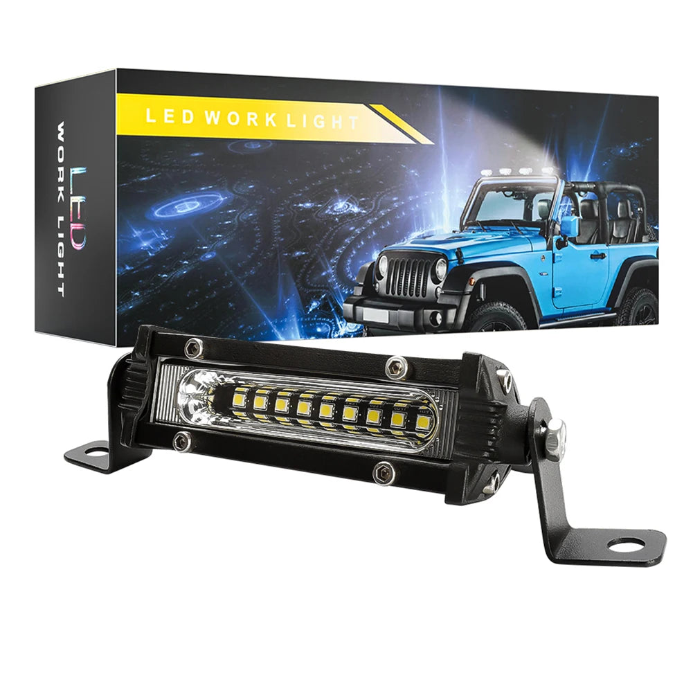 Bulbs LED Work Light Bar 9W 3030 6500K Aluminum Alloy 12-24 V Anti Explosion For Car & Truck