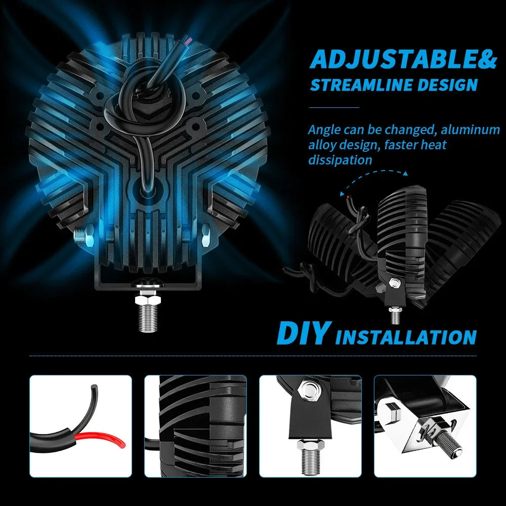 New car LED working light high-power Corey focus off-road vehicle spotlights auxiliary lights