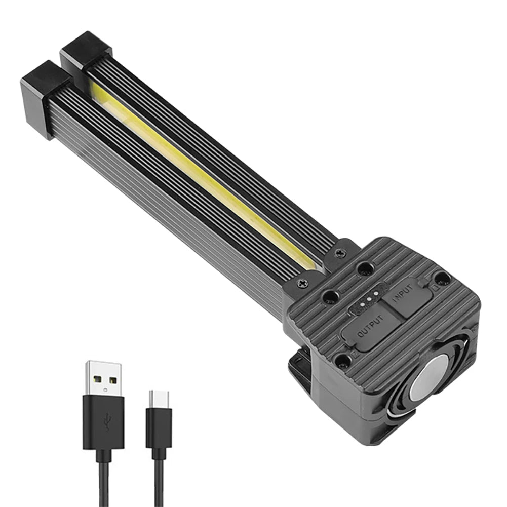 USB Rechargeable XPE LED Emergency Floodlight IPX4 Waterproof COB Handheld Camping Torch Multifunctional Inspection Lamp