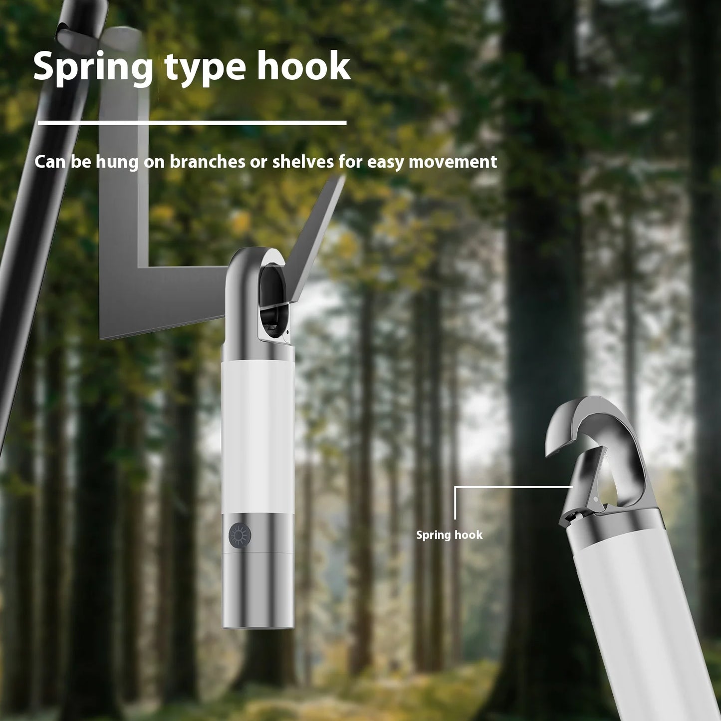 High Bright LED Flashlight Rechargeable Telescopic Portable Lamp Outdoor Camping COB Side Light with 3 Color Lens and Magnetic