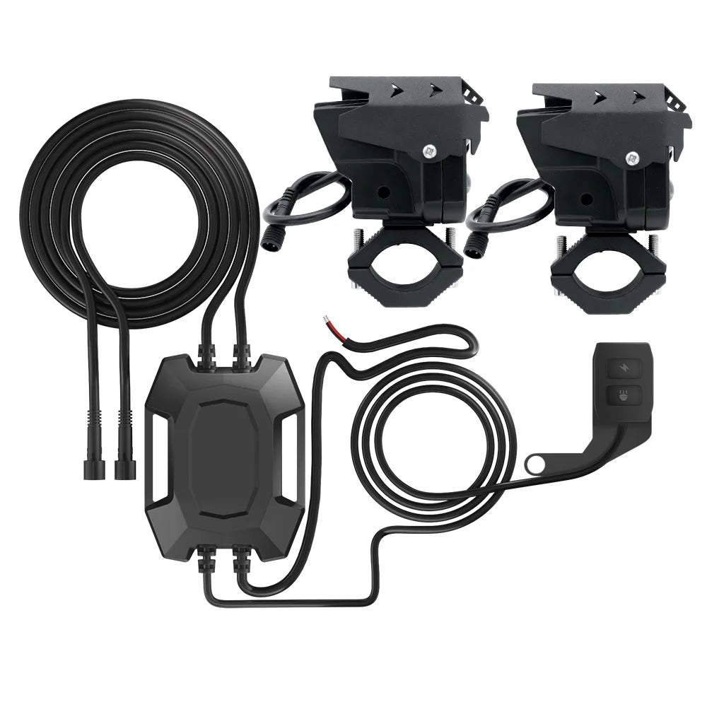 Motorcycle LED Light Headlight Motorcycle Fog Lights Led Auxiliary Driving Lamp Spotlight Dual Color farol Moto Fog Lamp