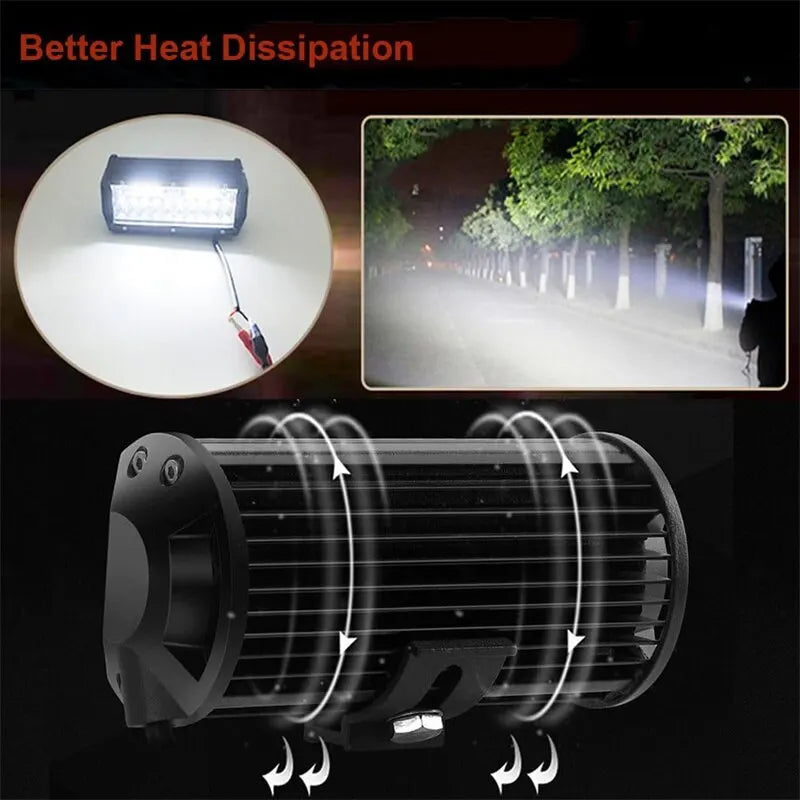 40LED Light Bar Waterproof Offroad Fog Light 120W Driving&Work Light Bar Spot Flood Beams Combo for UTV ATV Truck Boat