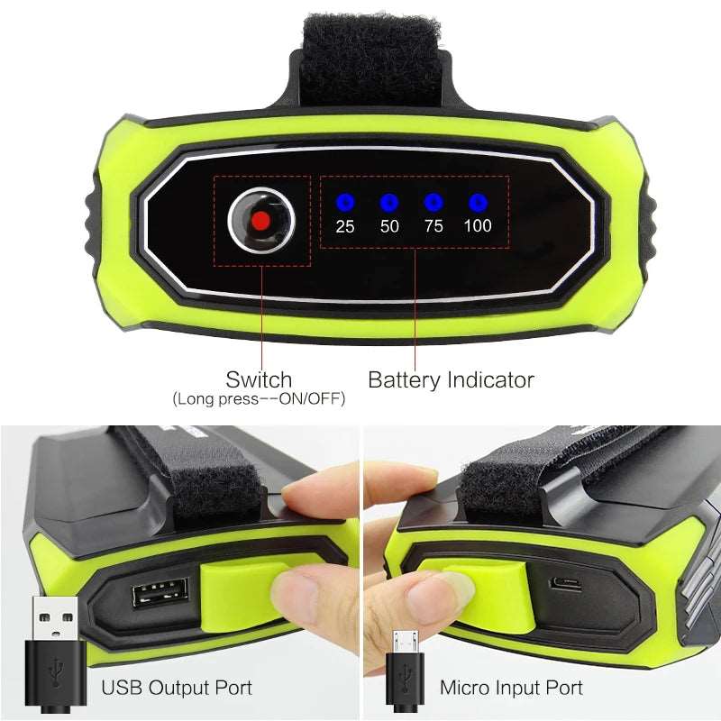 LED Camping Light USB Rechargeable Lantern For Outdoor Tent Lamp Portable Mobile Power Bank Emergency Lights For BBQ Hiking