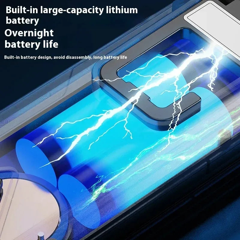 Led Flashlight Type C Rechargeable Built in 4000mAh Battery Torch 8Modes Work Lamp Outdoor Campin Survival Alarm Light