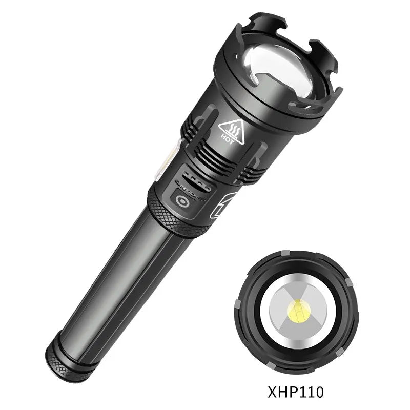 LED XHP160 core Flashlight Powerbank Torch Usb Rechargeable 18650 26650 Battery Zoomable Aluminum Lantern