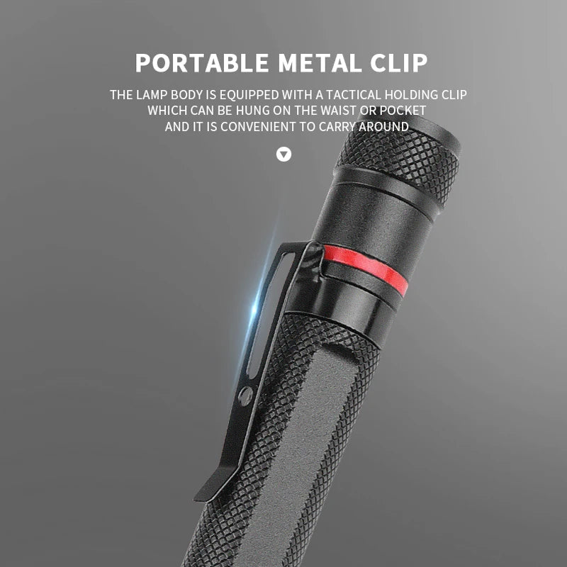 Mini Flashlight Outdoor Lights Camping Portable Rechargeable LED Lamps Pen Flashlights Small Torch Waterproof Long Range Lantern