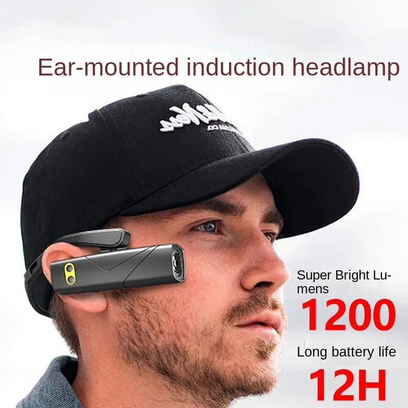 2025 New Headlight With Bright Light And Bright Outdoor Mountaineering Night Fishing Special Battery Life Extra Long Sensor Head