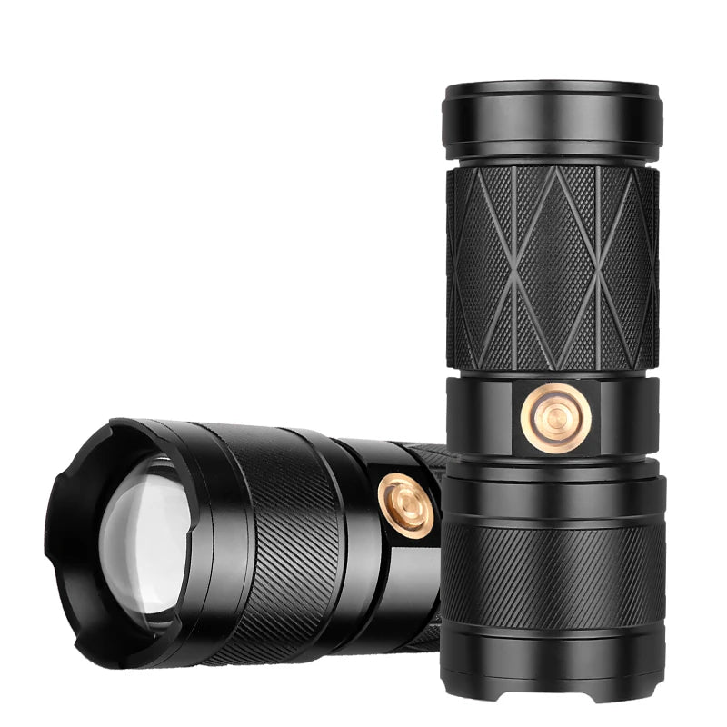 Led Flashlight High Quality 30W Ultra-far lighting Tactical Built-in battery Aluminum alloy Torch Power bank Lantern